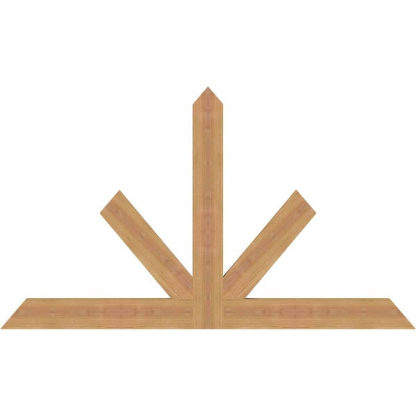 Ekena Millwork Saratoga Timber Gable Bracket, Western Red Cedar, 48"W x 28"H x 1 1/2"D x 3 1/2"F, 14/12 Pitch GBW048X28X0204SAR00SWR - main